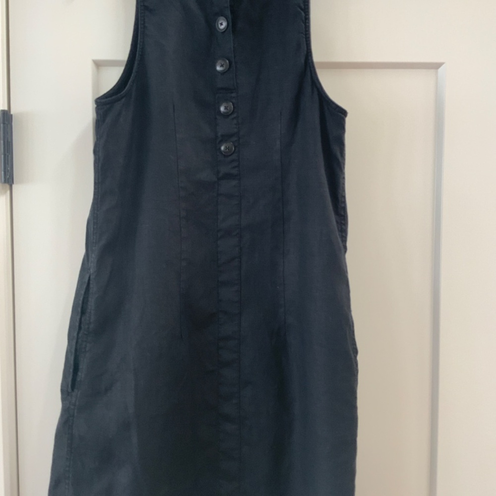 Black 100% Linen Dress - Picture 2 of 4